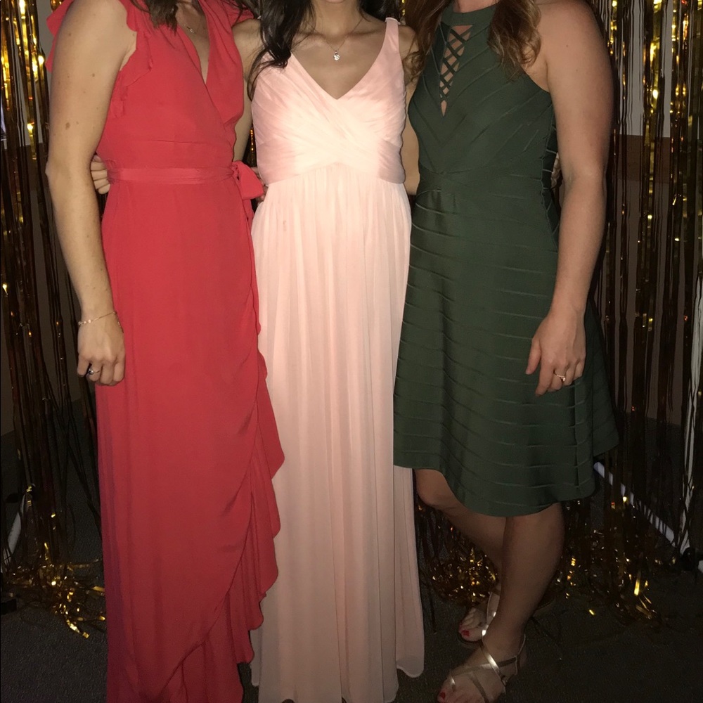 Light pink long prom dress(middle)
